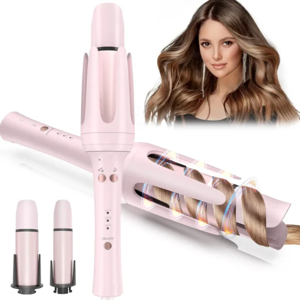 BESTOPE PRO Automatic Curling Iron Hair Curler, Replaceable Curling Wand with 2 Sizes Barrel (1", 1.25") & 3 Temps, Hair Waver - Image 2