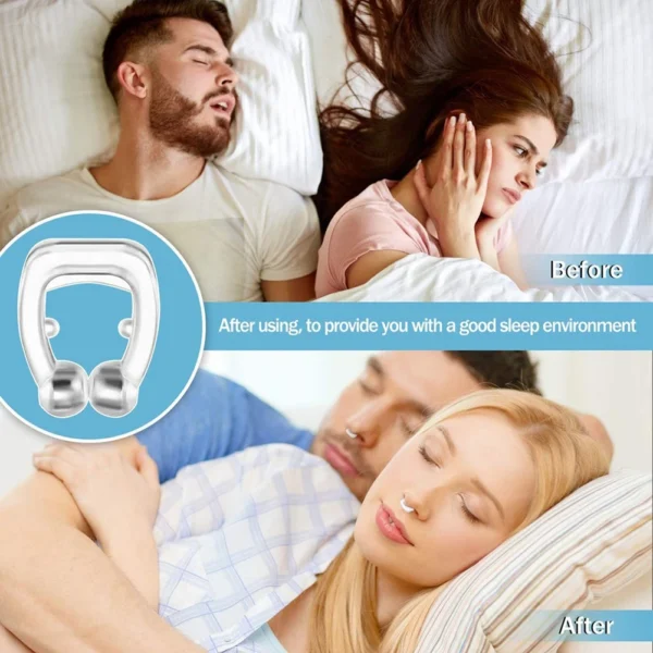 Portable Silicone Magnetic Anti Snore Nose Clip Unisex Stop Snoring Anti Snoring Sleep Silicone Magnetic Nose Clip tools - Image 3