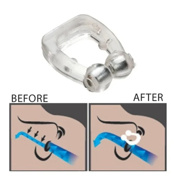 Portable Silicone Magnetic Anti Snore Nose Clip Unisex Stop Snoring Anti Snoring Sleep Silicone Magnetic Nose Clip tools - Image 2